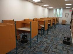 Several desk booths